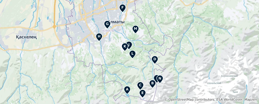 Map of Nature and Outdoor Escapes