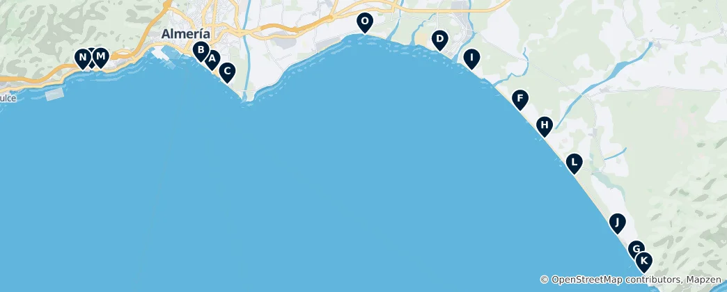 Mapa Best Sandy Beaches