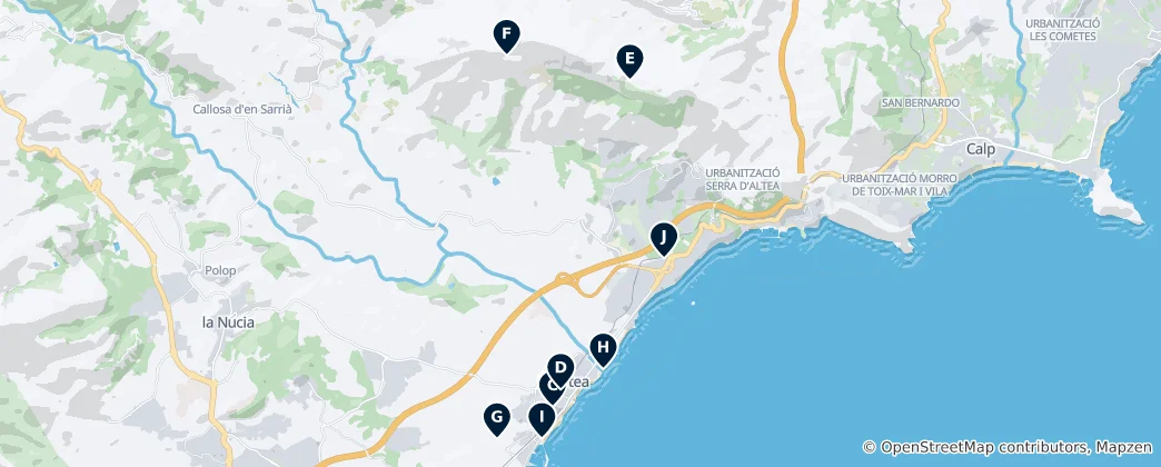 Kaart van Altea Essentials