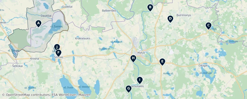 Alytus District Essentials – Mapa