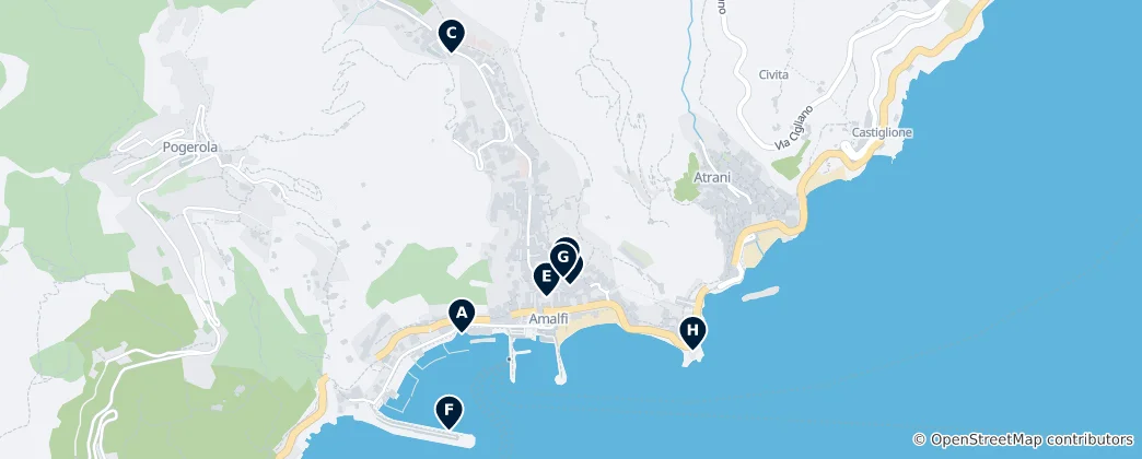 Mapa Amalfi's Absolute Essentials