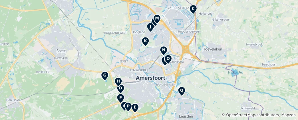 Mapa Notable Artworks and Sculptures