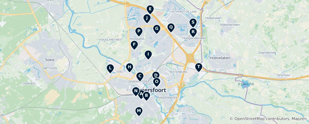 Mapa Top Bicycle Shops & Rentals
