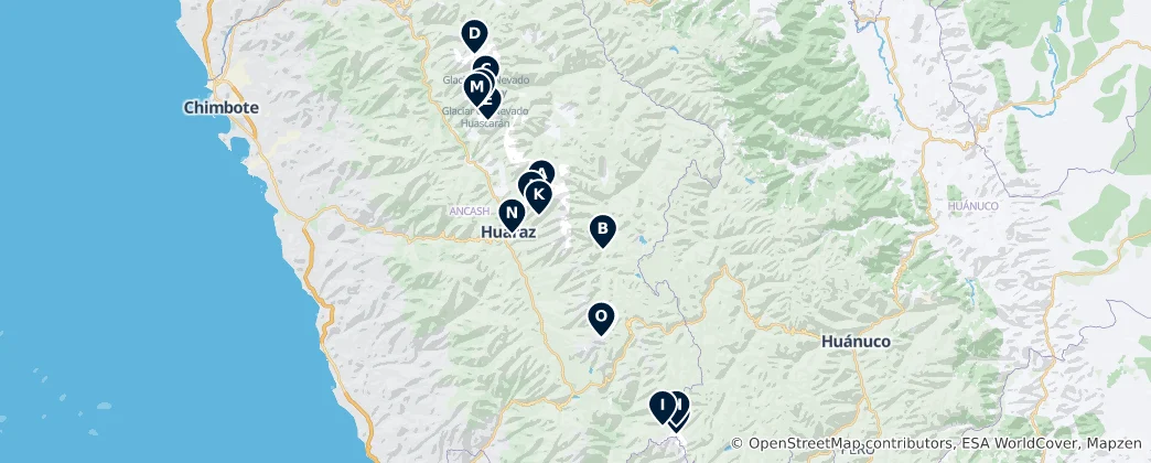 Mapa Andean Peaks & Lakes