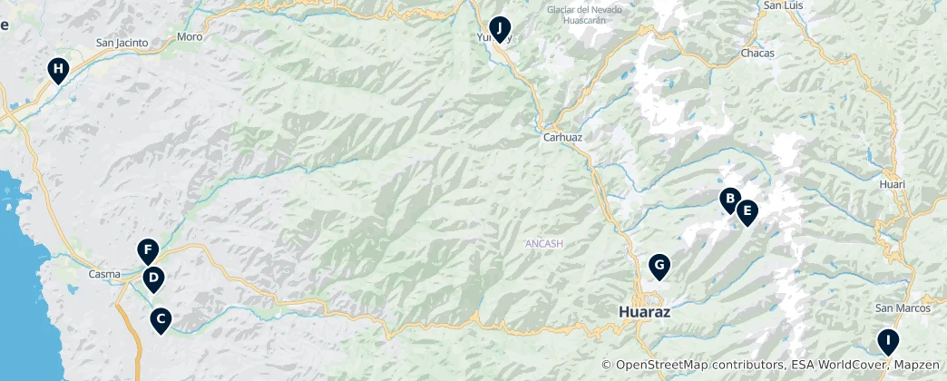 Mappa di Archaeological Sites