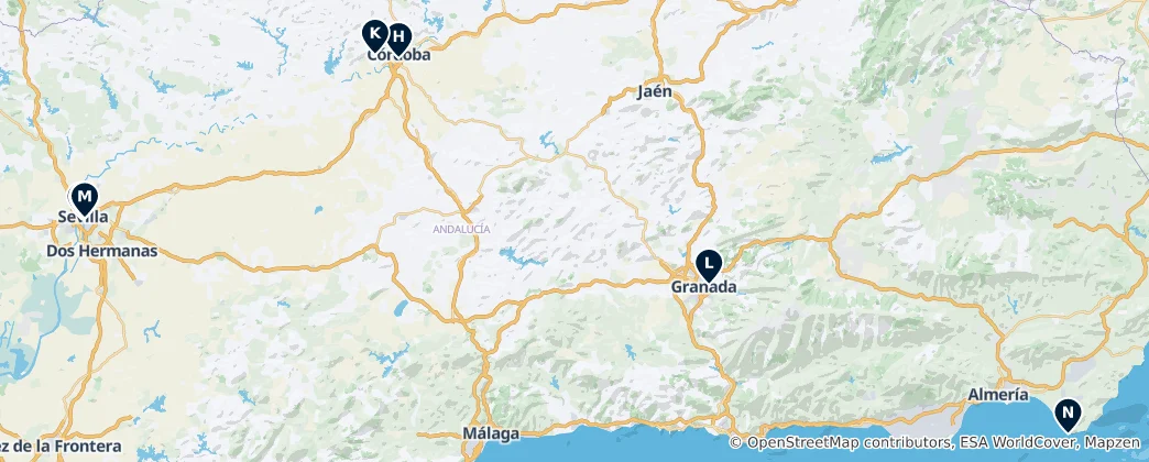 Mappa di Andalucía's Absolute Essentials