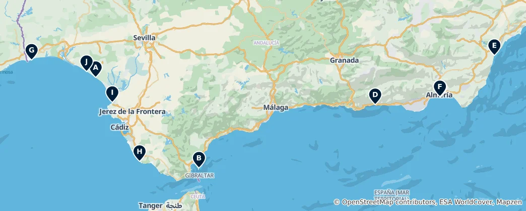 Mappa di Beautiful Sandy Beaches