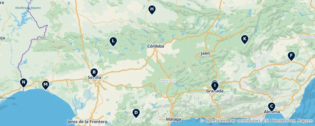 Mappa di Spanish Religious Heritage