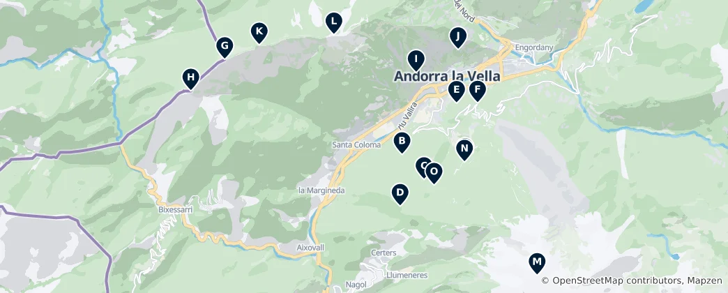 Map of Viewpoints and Natural Springs