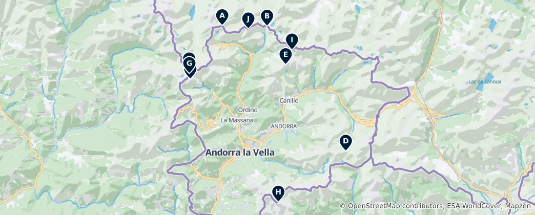 Mapa Iconic Mountain Peaks
