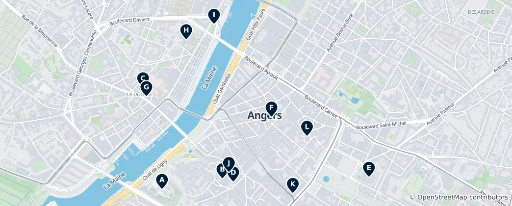 Mapa Heritage of Angers