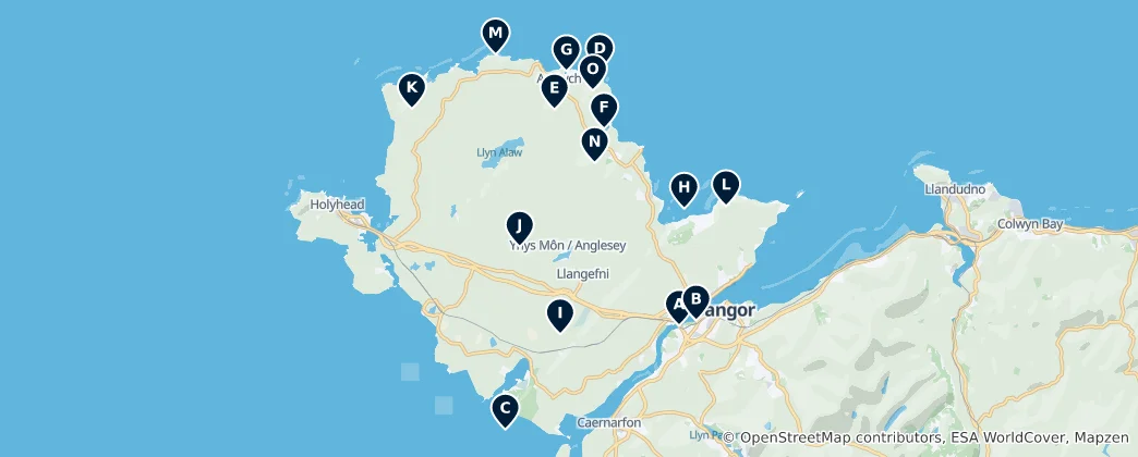 Mapa De Anglesey Coastal Wonders