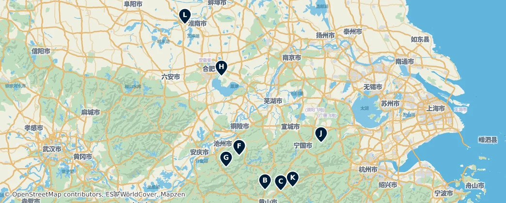 Map of Cultural Heritage of Anhui
