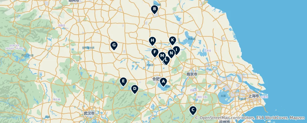 Map of Scenic Lakes & Reservoirs