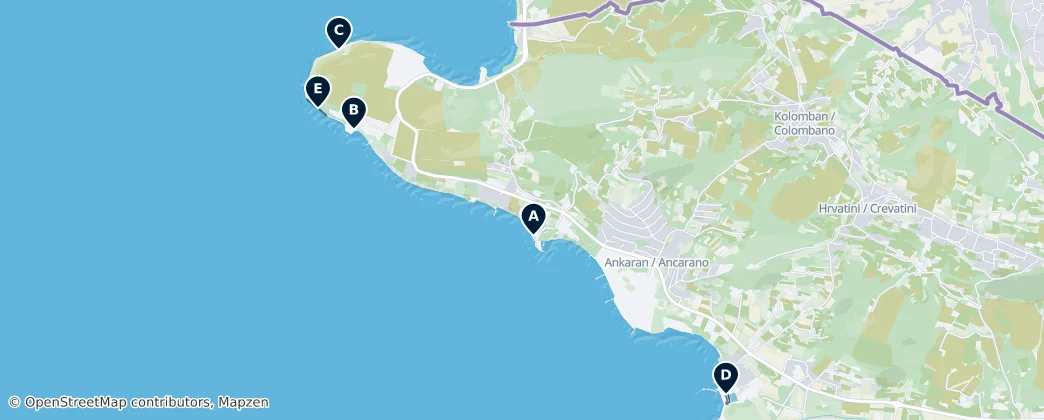 Ankaran Beaches — Mapa