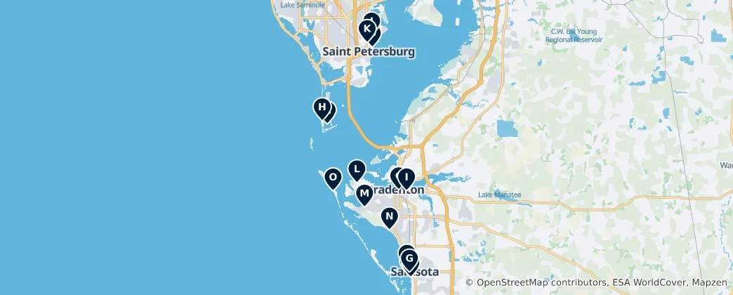 Map of Premier Parks and Gardens