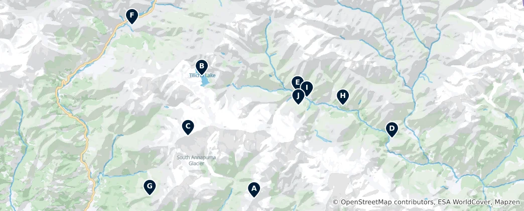 Mappa di Annapurna Himal Essentials