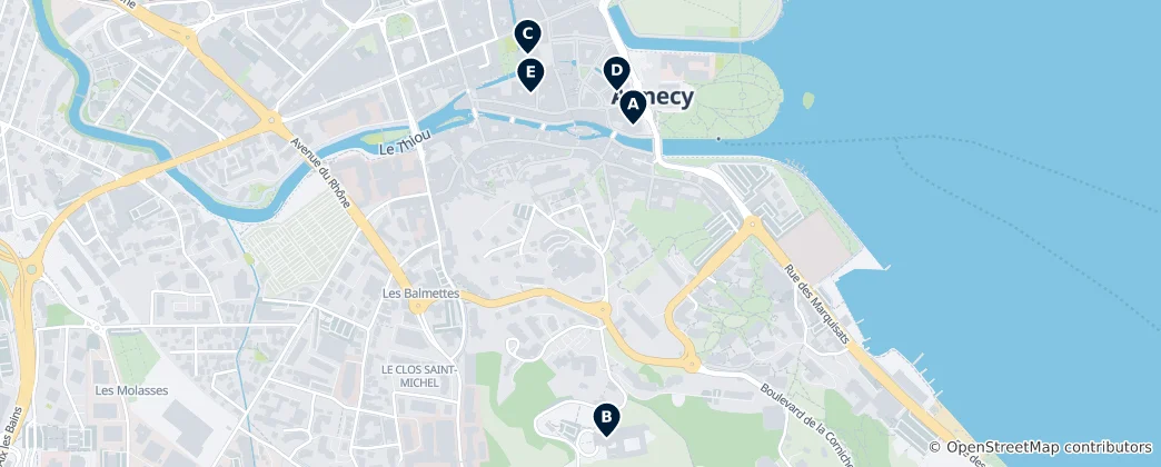 Map of Annecy's Religious Heritage