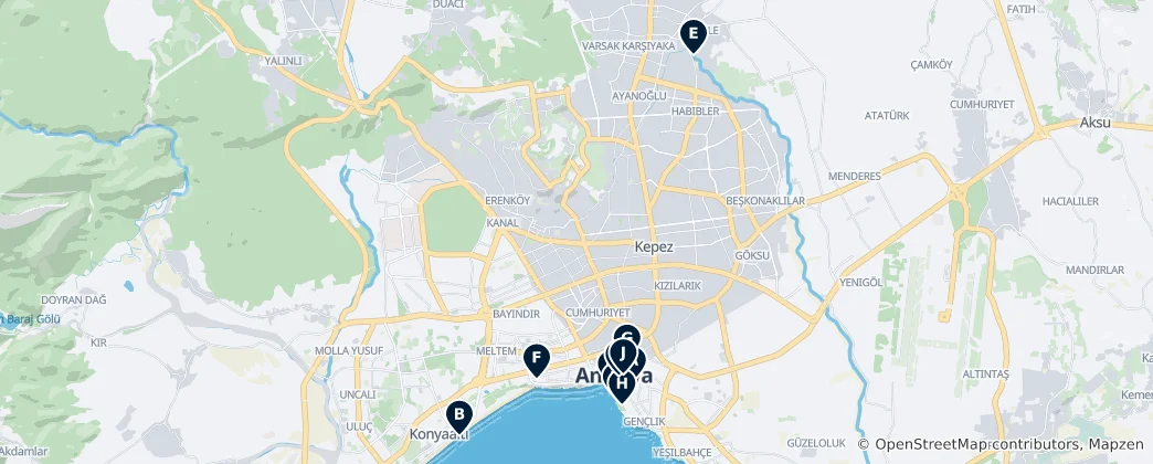 Mappa di Antalya's Absolute Essentials
