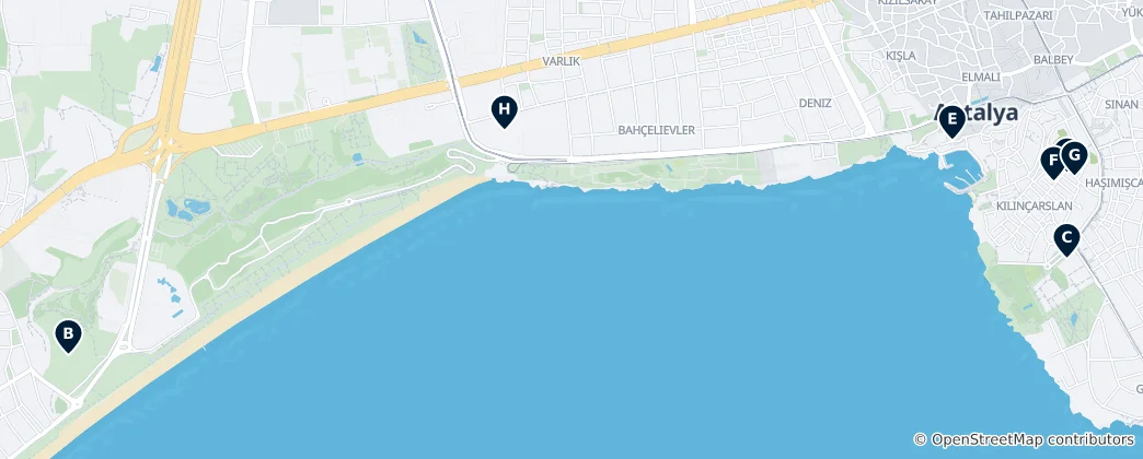 Map of Antalya's Cultural Treasures
