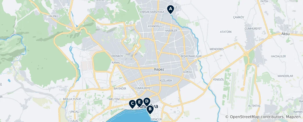 Mapa Nature's Best Parks and Falls