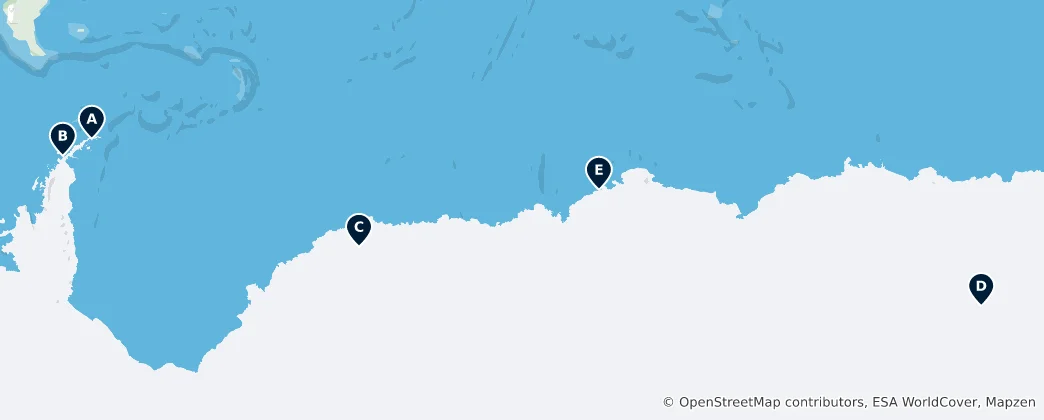 Mapa De Antarctic Research Stations
