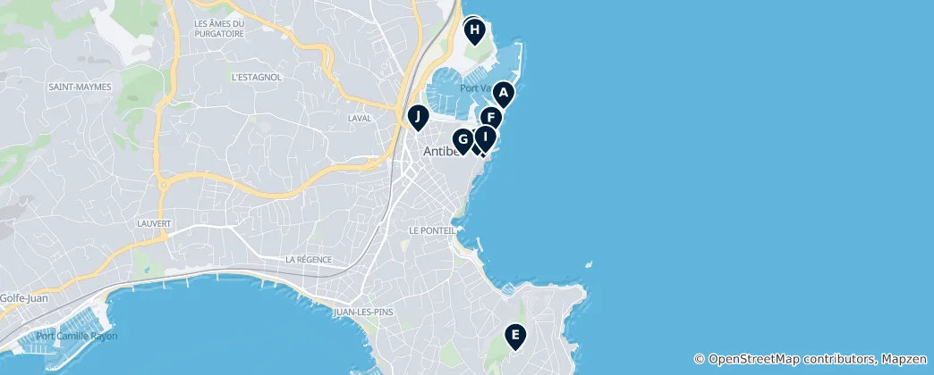 Map of Antibes Unmissables