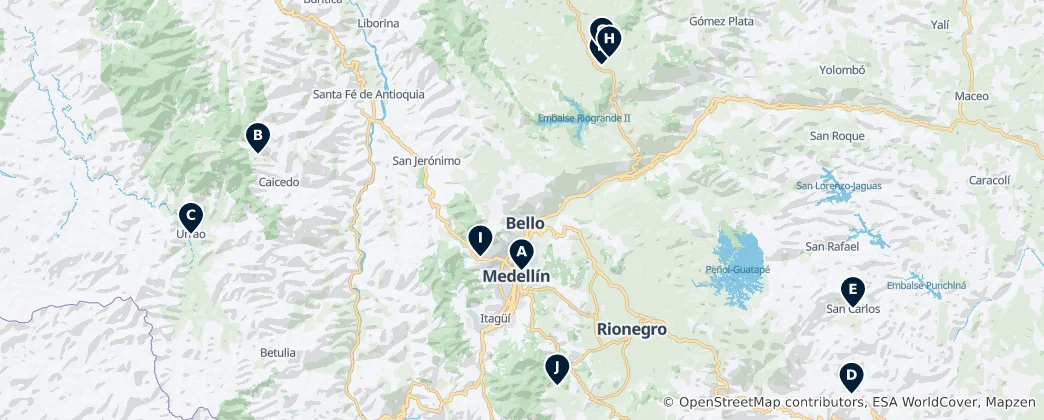 Mapa Religious Sites