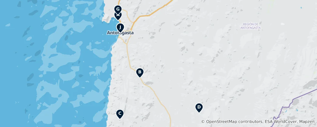 Mappa di Antofagasta Essentials