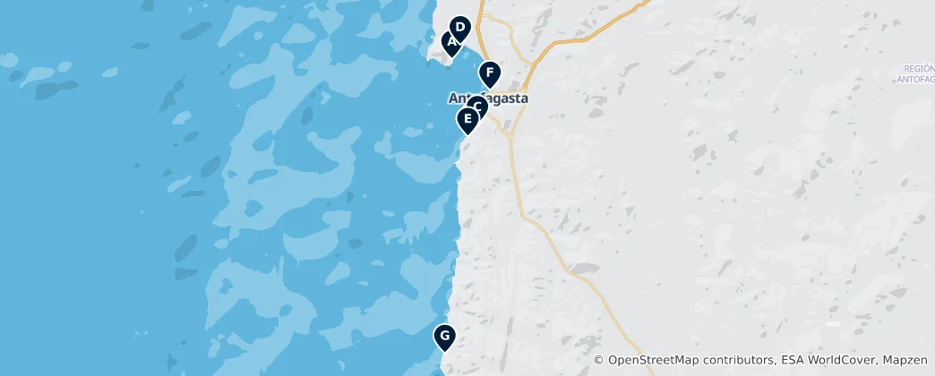Mapa Best Beaches