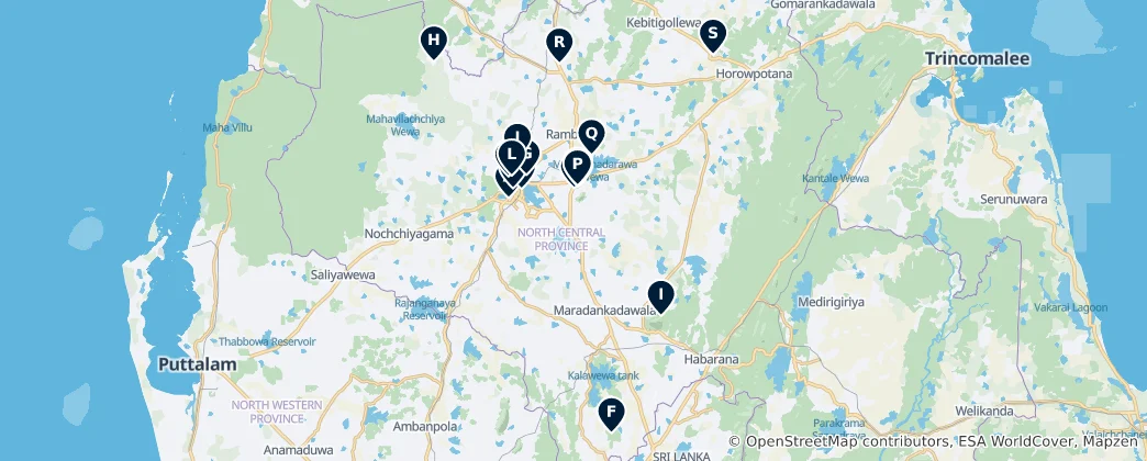 Mapa Ancient Ruins and Archaeological Sites