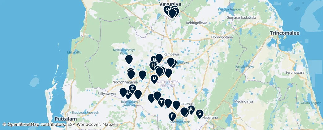 Map of Sacred Sites of Spiritual Heritage