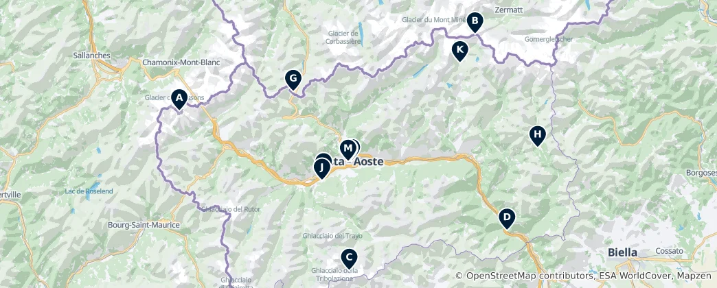 Mapa Aosta Valley Essentials