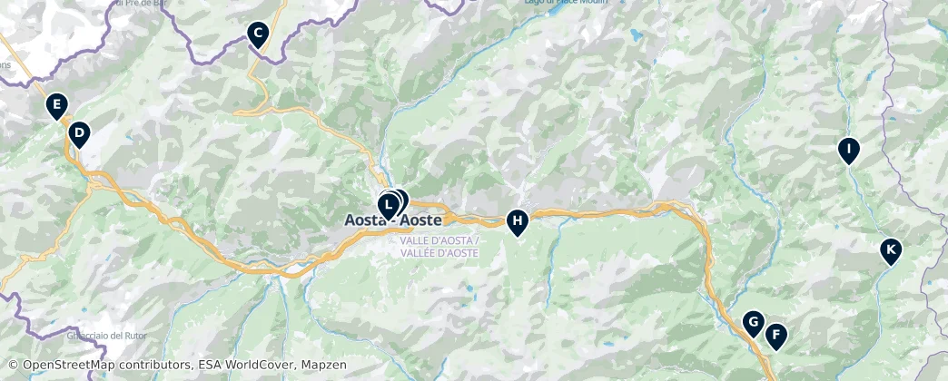 Religious Heritage of Aosta Valley — Map
