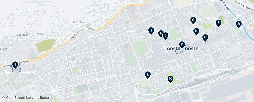 Aosta Highlights — Carte