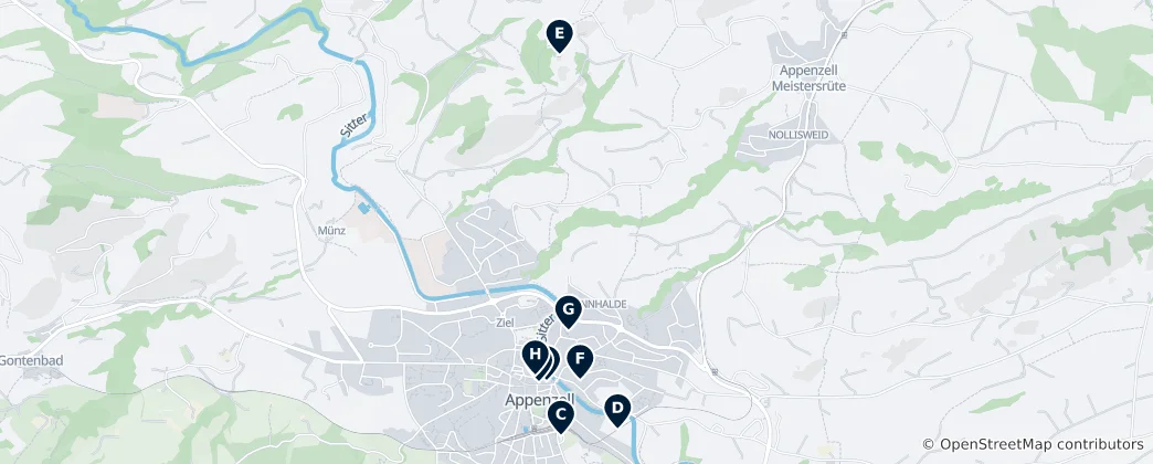 Map of Appenzell Essentials