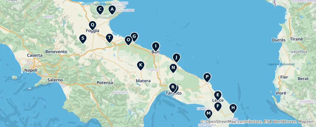 Apulia's Historic Churches 지도