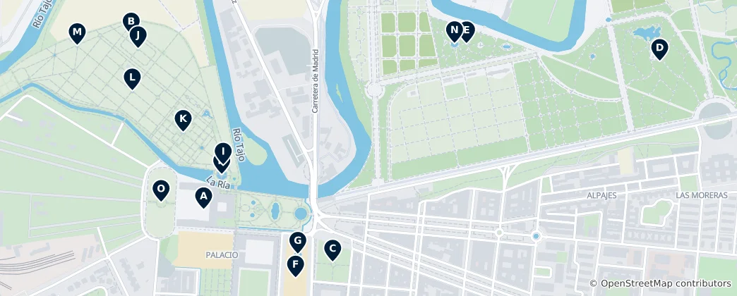 Mapa Royal Sites and Gardens