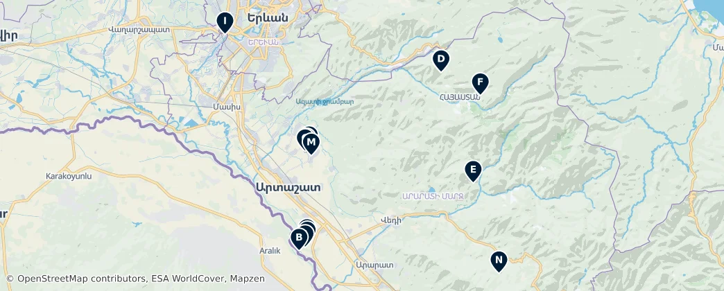 Ararat Province: Essential Pilgrimage and Ancient Wonders — 지도