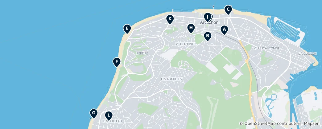 Map of Arcachon's Unmissable Treasures