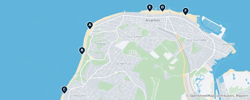 Map of Beautiful Beaches
