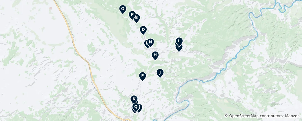 Mapa de Iconic Viewpoints and Peaks