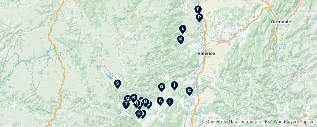 Mapa Historic Churches and Chapels