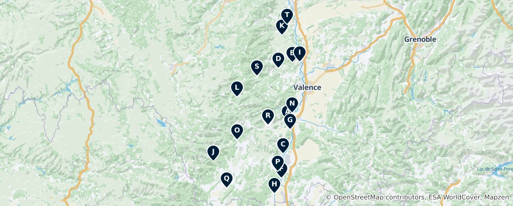 Map of Historic Towns and Villages