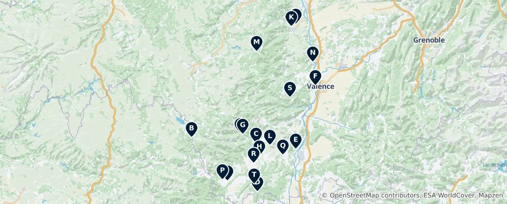 Map of Regional Heritage Castles and Ruins
