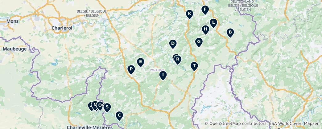 Map of Campsites and Viewpoints