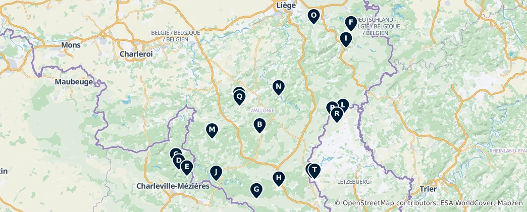 Mapa Historic Religious Sites