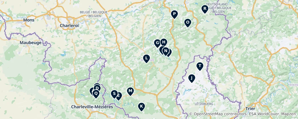 Mapa Nature Viewpoints and Parks