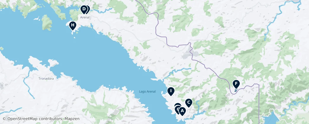 Arenal Essentials — Map