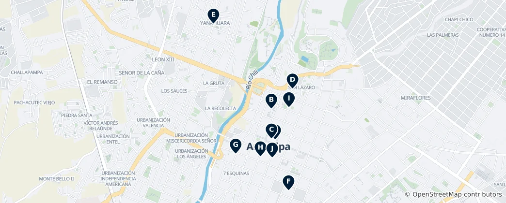 Mapa Arequipa's Absolute Essentials